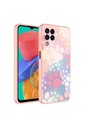 Samsung Galaxy M33 Uyumlu Kılıf Kamera Korumalı Desenli Sert Silikon Zore Epoksi Kapak