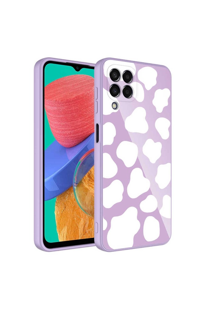 Samsung Galaxy M33 Uyumlu Kılıf Kamera Korumalı Desenli Sert Silikon Zore Epoksi Kapak