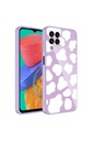 Samsung Galaxy M33 Uyumlu Kılıf Kamera Korumalı Desenli Sert Silikon Zore Epoksi Kapak