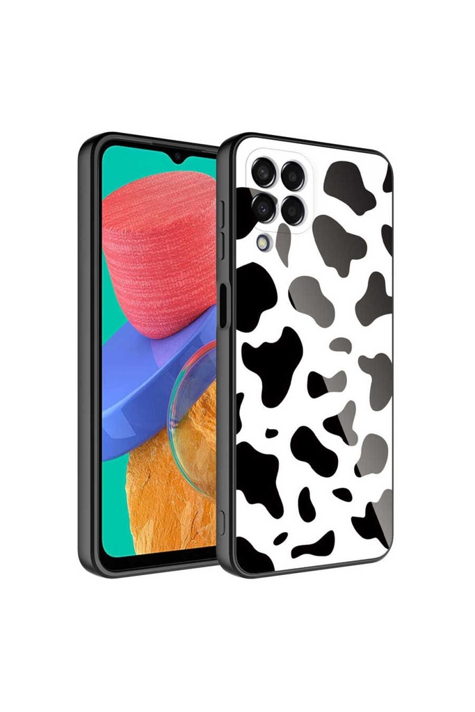 Samsung Galaxy M33 Uyumlu Kılıf Kamera Korumalı Desenli Sert Silikon Zore Epoksi Kapak