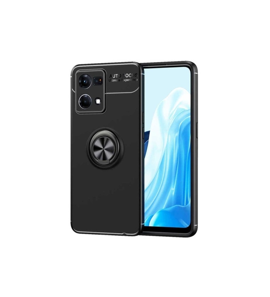 [RNZ-TA72493] Oppo Reno 7 4G Uyumlu Kılıf Zore Ravel Silikon Kapak (Siyah)