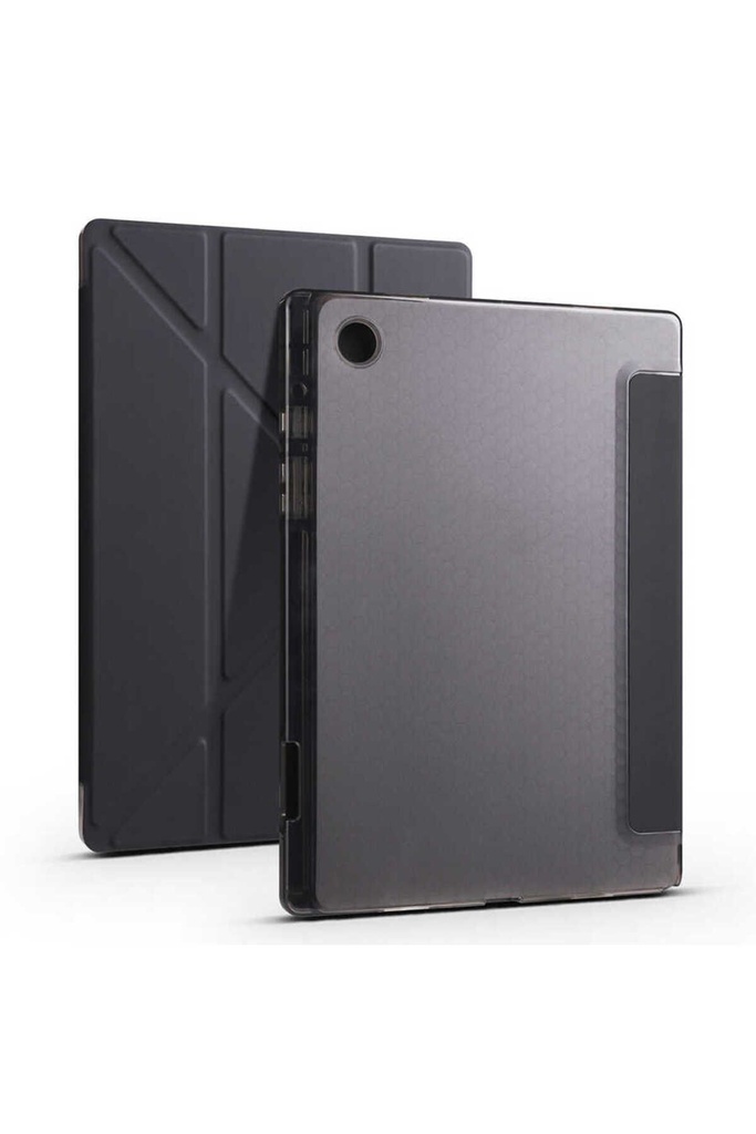 [RNZ-TA72512] Samsung Galaxy Tab A8 10.5 SM-X200 (2021) Uyumlu Kılıf Zore Tri Folding Kalem Bölmeli Standlı Kılıf (Siyah)