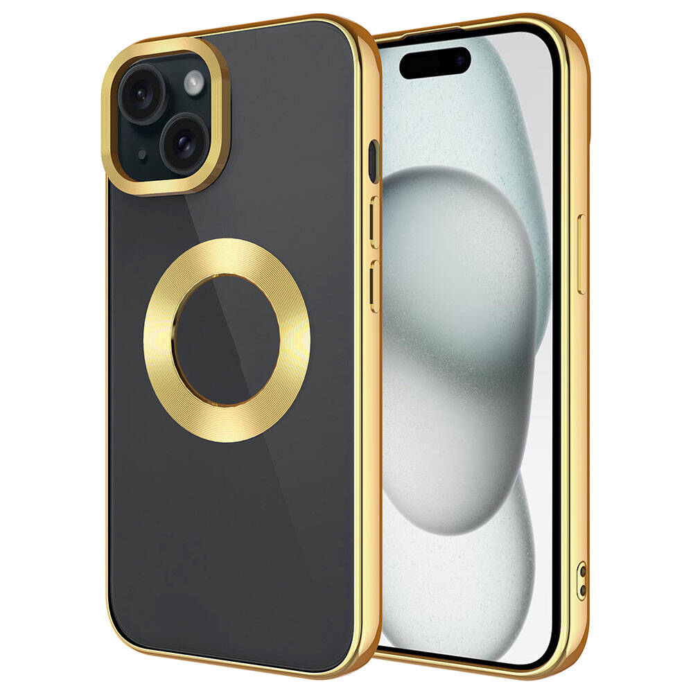 Apple iPhone 15 Plus Uyumlu Kılıf Tek Kamera Çerçeveli Logo Gösteren Zore Omega Kapak