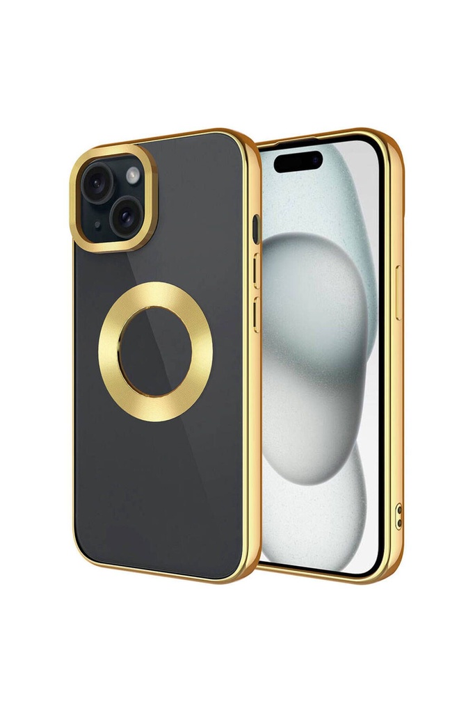 Apple iPhone 15 Plus Uyumlu Kılıf Tek Kamera Çerçeveli Logo Gösteren Zore Omega Kapak