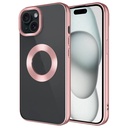 Apple iPhone 15 Plus Uyumlu Kılıf Tek Kamera Çerçeveli Logo Gösteren Zore Omega Kapak