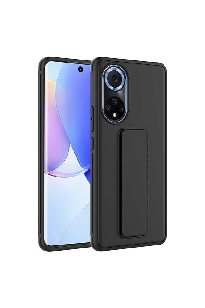 [RNZ-TA72654] Huawei Honor 50 Uyumlu Kılıf Zore Qstand Kapak (Siyah)