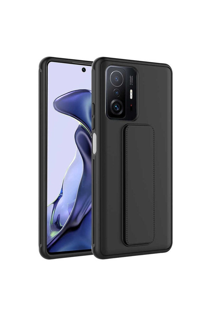 [RNZ-TA72694] Xiaomi Mi 11T Pro 5G Uyumlu Kılıf Zore Qstand Kapak (Siyah)