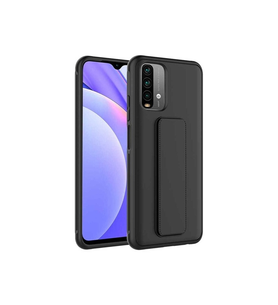 [RNZ-TA72758] Xiaomi Redmi Note 10 Uyumlu Kılıf Zore Qstand Kapak (Siyah)