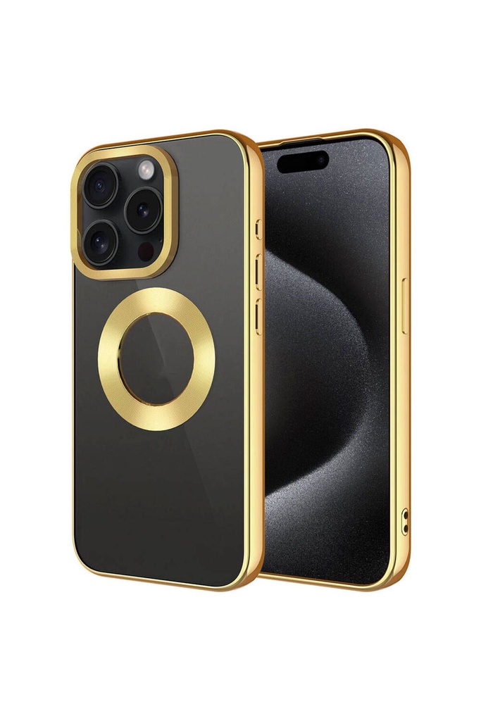 Apple iPhone 15 Pro Max Uyumlu Kılıf Tek Kamera Çerçeveli Logo Gösteren Zore Omega Kapak