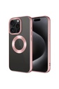 Apple iPhone 15 Pro Max Uyumlu Kılıf Tek Kamera Çerçeveli Logo Gösteren Zore Omega Kapak