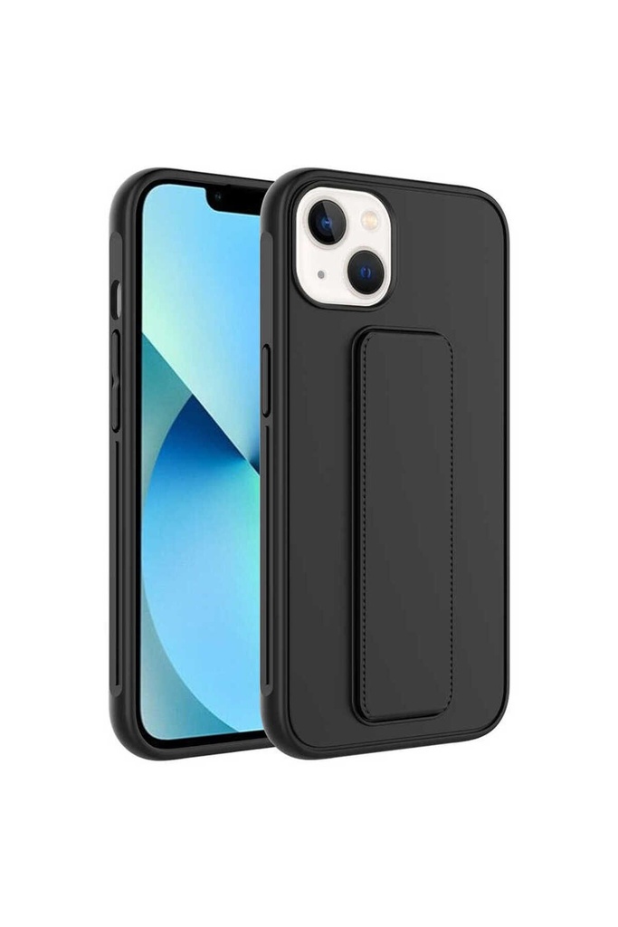 [RNZ-TA73030] Apple iPhone 13 Pro Uyumlu Kılıf Zore Qstand Kapak (Siyah)
