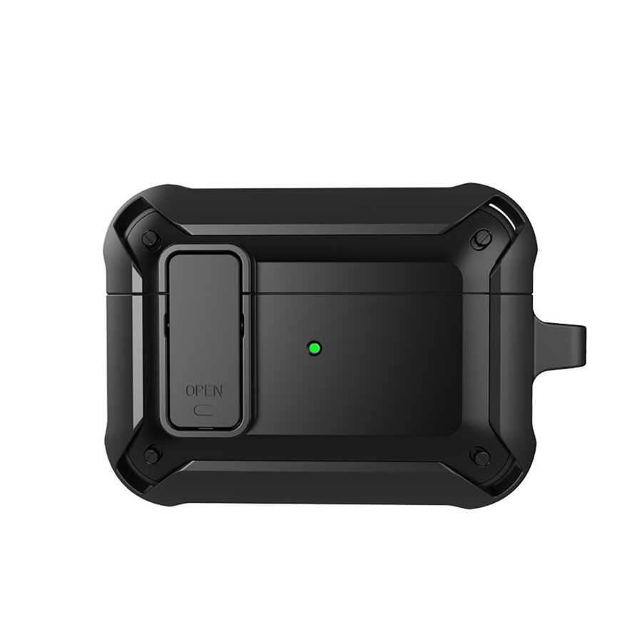 [RNZ-TA73232] Apple Airpods Pro Uyumlu Kılıf Wiwu Mecha Kılıf (Siyah)