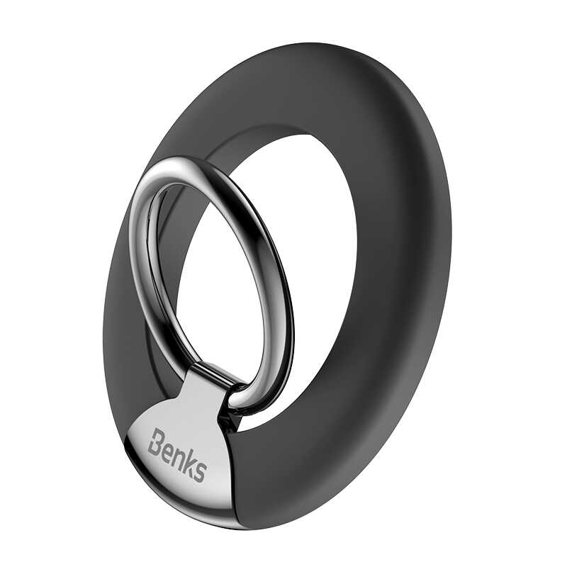 [RNZ-TA73252] Benks L42 Magnetik Telefon Yüzük Tutucu Aparat (Siyah)