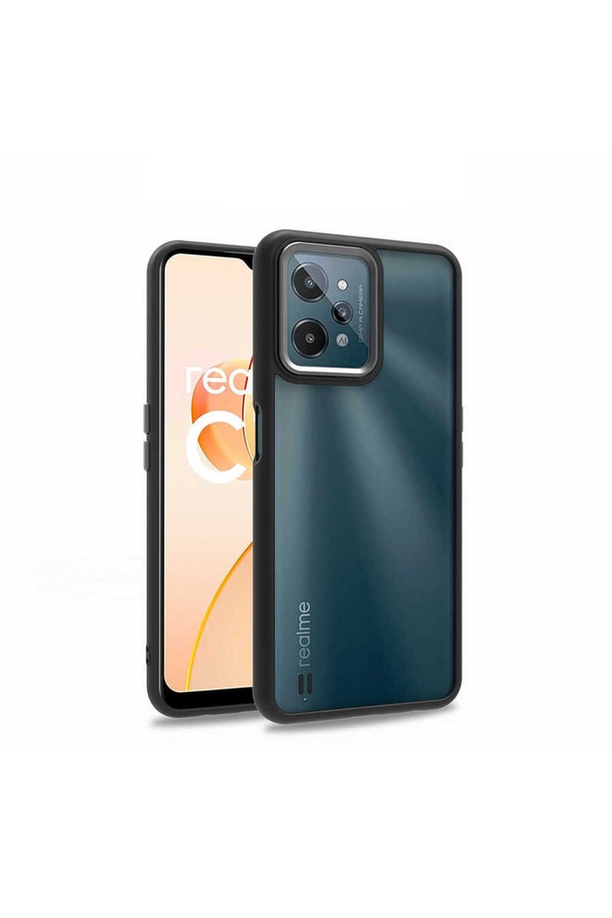 [RNZ-TA74473] Realme C31 Uyumlu Kılıf Zore Flora Kapak (Siyah)