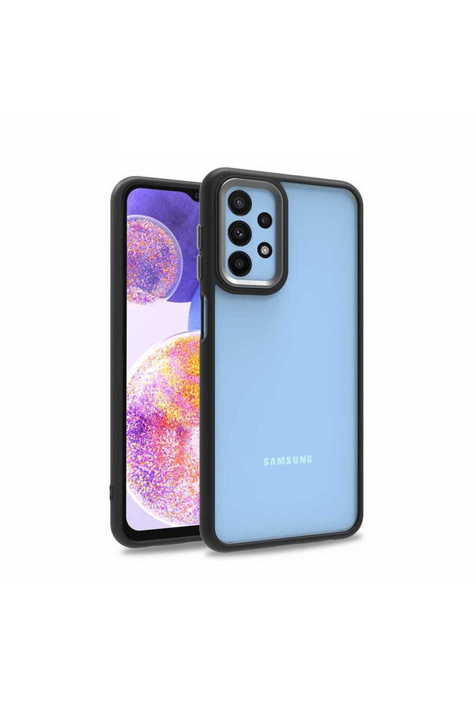 [RNZ-TA74413] Samsung Galaxy A23 Uyumlu Kılıf Zore Flora Kapak (Siyah)