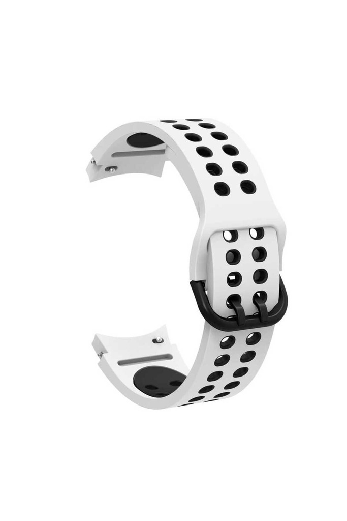 Samsung Galaxy Watch 4 44mm Uyumlu Kordon Silikon Esnek Yumuşak Delikli Spor KRD-02 Kayış