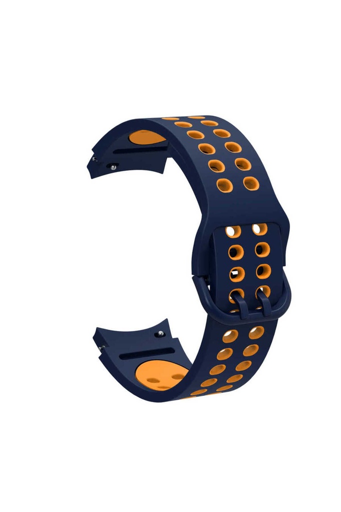 Samsung Galaxy Watch 4 42mm 20mm Uyumlu Kordon Silikon Esnek Yumuşak Delikli Spor KRD-02 Kayış