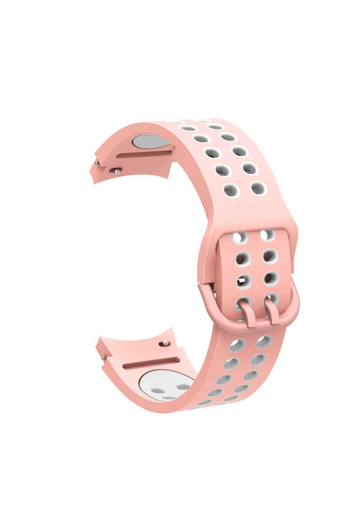 Samsung Galaxy Watch 4 42mm 20mm Uyumlu Kordon Silikon Esnek Yumuşak Delikli Spor KRD-02 Kayış