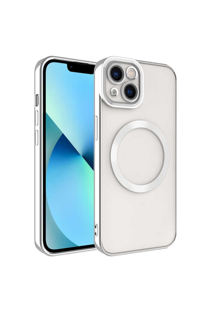 Apple iPhone 13 Uyumlu Kılıf M-safe Wireless Şarj Özellikli Zore Setro Silikon
