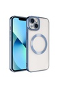 Apple iPhone 13 Uyumlu Kılıf M-safe Wireless Şarj Özellikli Zore Setro Silikon
