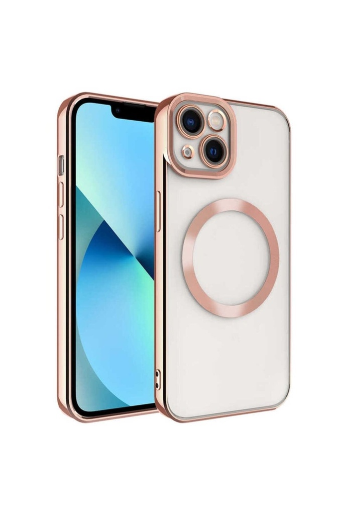 Apple iPhone 13 Uyumlu Kılıf M-safe Wireless Şarj Özellikli Zore Setro Silikon