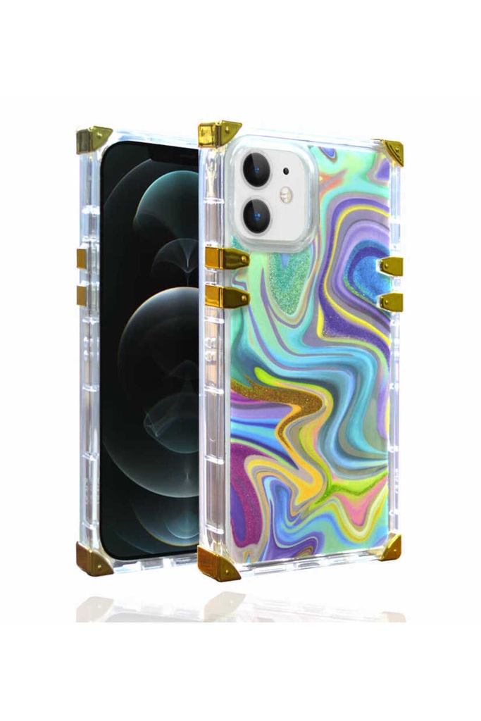 [RNZ-TA73822] Apple iPhone 12 Uyumlu Kılıf Zore Ples Kapak (Mavi)