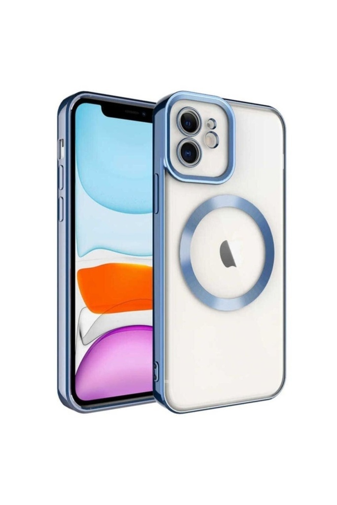 Apple iPhone 11 Uyumlu Kılıf M-safe Wireless Şarj Özellikli Zore Setro Silikon