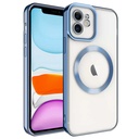 Apple iPhone 11 Uyumlu Kılıf M-safe Wireless Şarj Özellikli Zore Setro Silikon