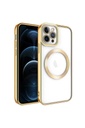 Apple iPhone 11 Pro Max Uyumlu Kılıf M-safe Wireless Şarj Özellikli Zore Setro Silikon