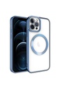 Apple iPhone 11 Pro Max Uyumlu Kılıf M-safe Wireless Şarj Özellikli Zore Setro Silikon