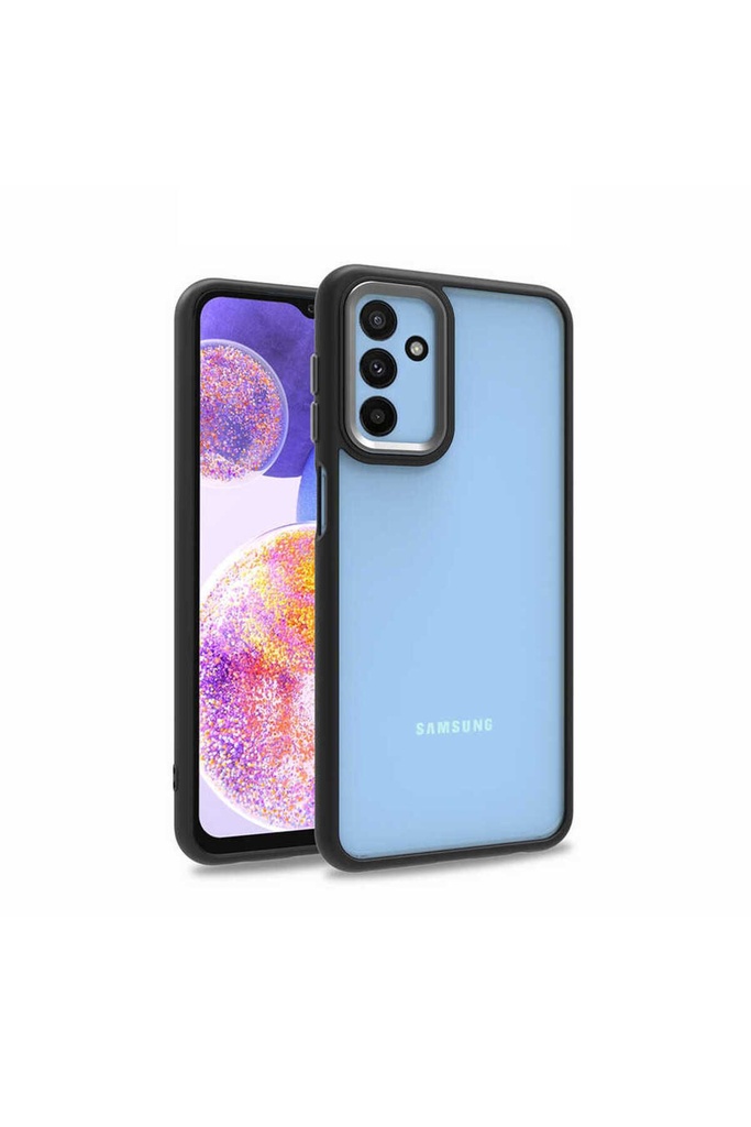 [RNZ-TA74419] Samsung Galaxy M23 Uyumlu Kılıf Zore Flora Kapak (Siyah)