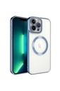 Apple iPhone 13 Pro Uyumlu Kılıf M-safe Wireless Şarj Özellikli Zore Setro Silikon