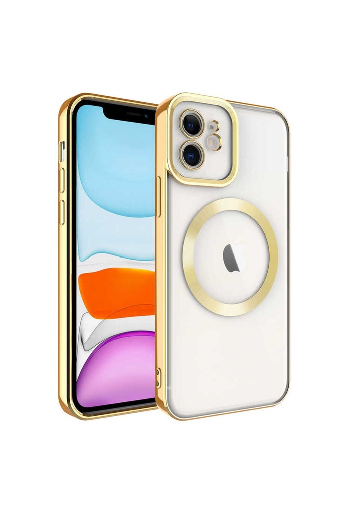 Apple iPhone 12 Uyumlu Kılıf M-safe Wireless Şarj Özellikli Zore Setro Silikon