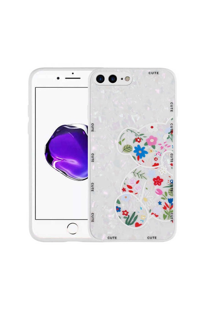 Apple iPhone 8 Plus Uyumlu Kılıf Desenli Sert Silikon Zore Mumila Kapak