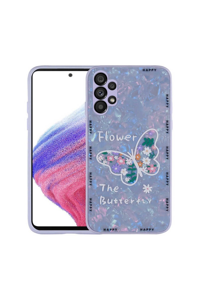 Samsung Galaxy A13 4G Uyumlu Kılıf Desenli Sert Silikon Zore Mumila Kapak