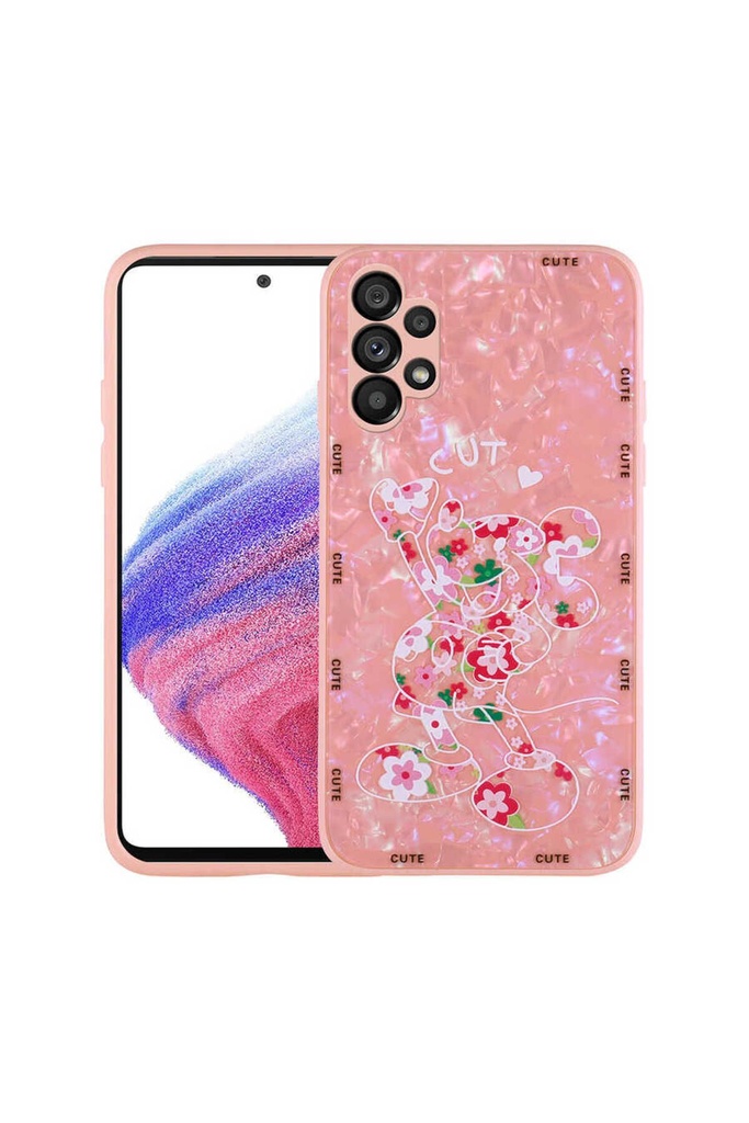 Samsung Galaxy A13 4G Uyumlu Kılıf Desenli Sert Silikon Zore Mumila Kapak