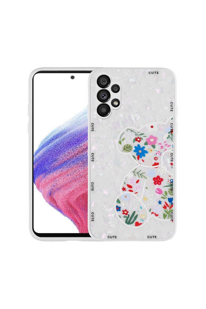 Samsung Galaxy A13 4G Uyumlu Kılıf Desenli Sert Silikon Zore Mumila Kapak