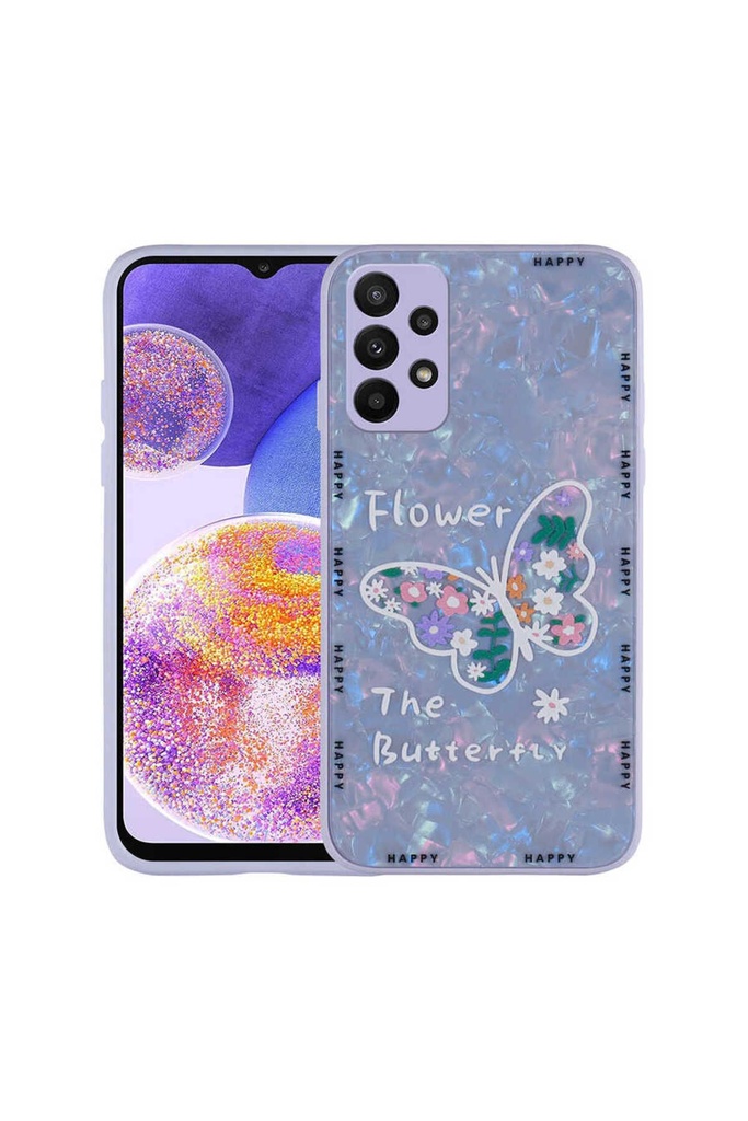 Samsung Galaxy A23 Uyumlu Kılıf Desenli Sert Silikon Zore Mumila Kapak