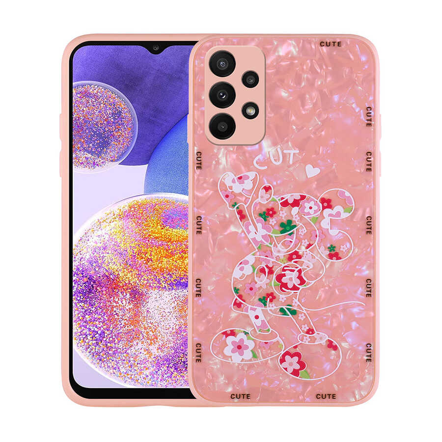 Samsung Galaxy A23 Uyumlu Kılıf Desenli Sert Silikon Zore Mumila Kapak