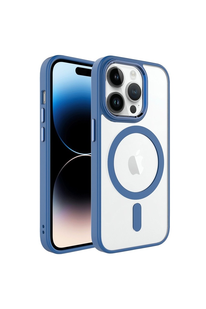 Apple iPhone 12 Pro Uyumlu Kılıf Wireless Şarj Özellikli Zore Krom M-safe Silikon Kapak
