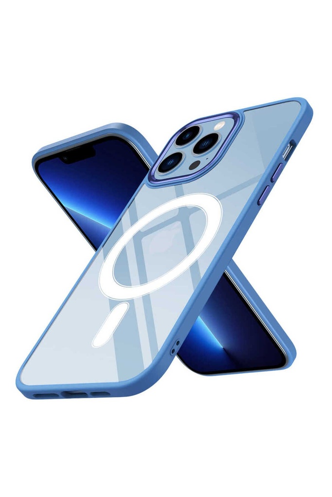 Apple iPhone 12 Pro Uyumlu Kılıf Wireless Şarj Özellikli Zore Krom M-safe Silikon Kapak