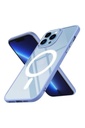 Apple iPhone 12 Pro Max Uyumlu Kılıf Wireless Şarj Özellikli Zore Krom M-safe Silikon Kapak