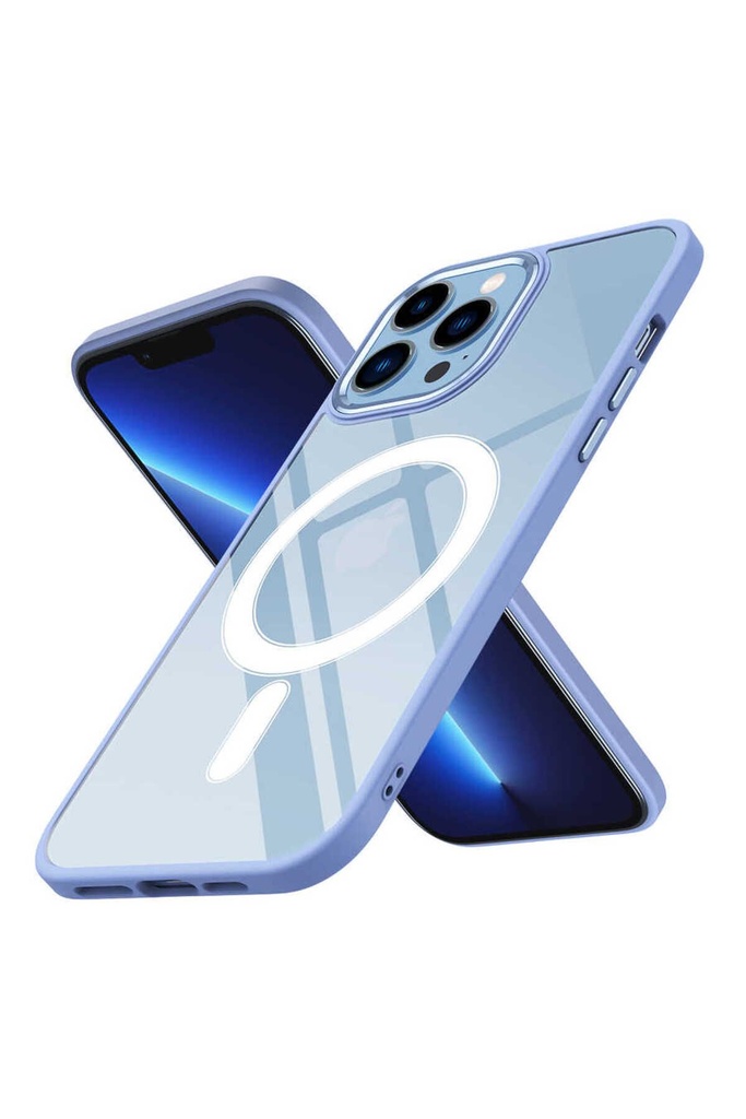 Apple iPhone 13 Pro Uyumlu Kılıf Wireless Şarj Özellikli Zore Krom M-safe Silikon Kapak
