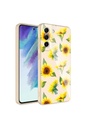Samsung Galaxy S21 FE Uyumlu Kılıf Kamera Korumalı Desenli Sert Silikon Zore Epoksi Kapak