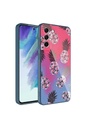 Samsung Galaxy S21 FE Uyumlu Kılıf Kamera Korumalı Desenli Sert Silikon Zore Epoksi Kapak