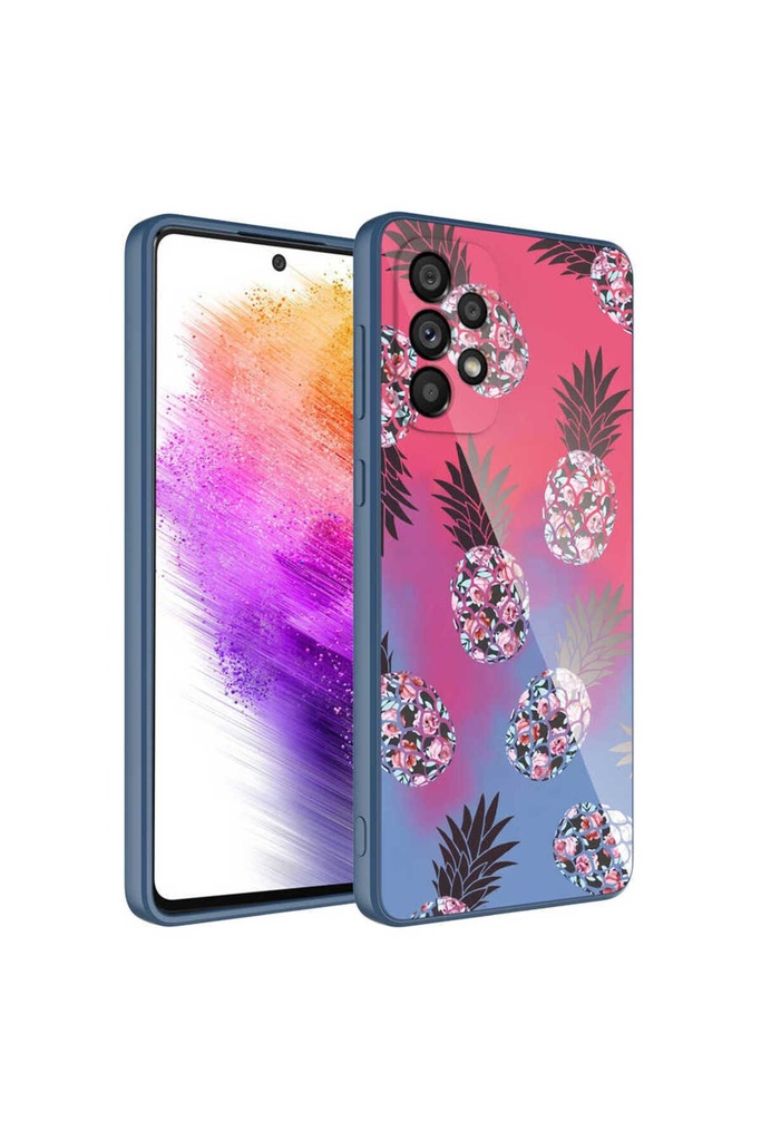 Samsung Galaxy A33 5G Uyumlu Kılıf Kamera Korumalı Desenli Sert Silikon Zore Epoksi Kapak