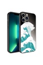 Apple iPhone 12 Pro Uyumlu Kılıf Kamera Korumalı Desenli Sert Silikon Zore Epoksi Kapak
