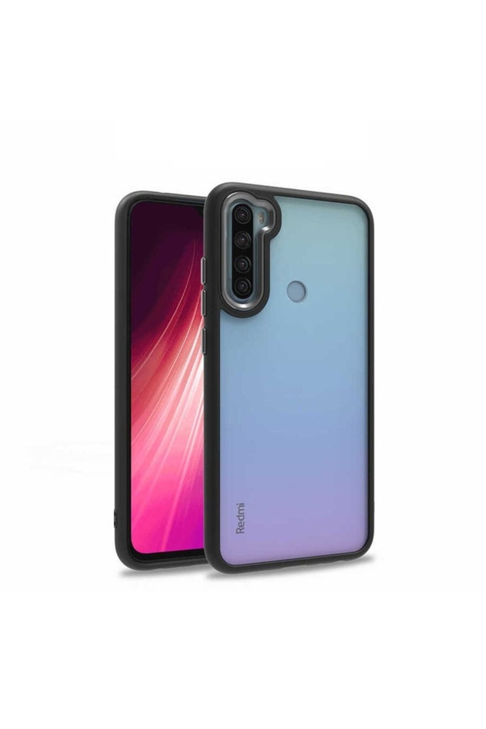 [RNZ-TA74431] Xiaomi Redmi Note 8 Uyumlu Kılıf Zore Flora Kapak (Siyah)