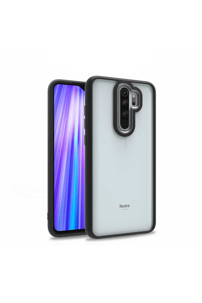 [RNZ-TA74437] Xiaomi Redmi Note 8 Pro Uyumlu Kılıf Zore Flora Kapak (Siyah)
