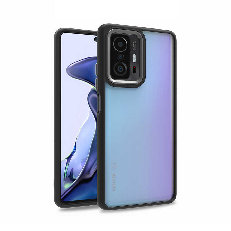 [RNZ-TA74449] Xiaomi Mi 11T Pro 5G Uyumlu Kılıf Zore Flora Kapak (Siyah)
